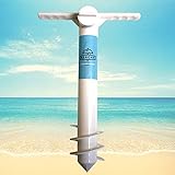 Beachr Beach Umbrella Sand Anchor | Outdoor Umbrella Base with Ground Anchor Screw | Ideal for Sun Protection, Shade, Strong Winds | Universal & One Size Fits All