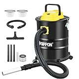 SIPPON Ash Vacuum Cleaner, Pellet Stove Vacuum Cleaner with Wheeled Base & Blower Function, 1000W Powerful Suction 4 Gallon All-in-One Ash Vacuum for Fireplaces, Pellet Stoves
