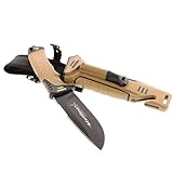 StatGear Surviv-All Fixed-Blade Bowie Knife with Sheath, Firestarter, Sharpener & Cord Cutter for Hunting Camping Outdoors Hiking EDC