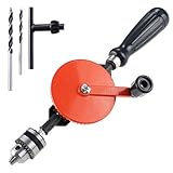 OCR Hand Drill Manual Crank Drill 1/4 inch (0.6mm-6mm) Precision Chucks Hand Drill With 2Pcs Drill Bit Set for Wood Plastic Acrylic Circuit Board Punching