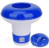 Floating Mini Spa Chemical Dispenser, Chlorine/Bromine Tablet Floater for 1 Inch Tablets, Idea for Spa, Hot Tub &,Fountain, Inflatable & Above-Ground Pools