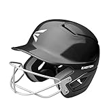 EASTON ALPHA Softball Batting Helmet w/ Softball Mask, Medium/Large, Black