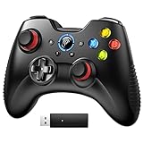 EasySMX PS3 Controller, Upgrade Wireless Gamepad Remote for PS3, Windows PC/Laptop, Nvidia Shield, Switch, Android TV/Mobile,Steam Deck-with Stable Connection,Plug and Play, 14 Hours Battery-Black