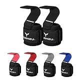 YAGHZU Weight Lifting Hooks Heavy Duty Weight Lifting Straps Gym Padded Wrist Straps for Men and Women Premium Deadlift Straps for Weightlifting and Powerlifting Weight Lifting Gloves for Pull Ups