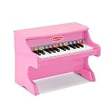 Melissa & Doug Learn-to-Play Pink Piano With 25 Keys and Color-Coded Songbook - Baby Piano, Kids Piano Toy, Toddler Piano Toys For Ages 4+