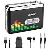 Cassette to MP3 Converter, BlumWay Portable Cassette Recorder Player, Audio Music Cassette Tape to Digital Converter Player with Earphone, No Need Computer