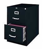 Hirsh Industries 2-Drawer Legal File Cabinet - Black, 18in.W x 26.5in.W x 28.4in.D, Model Number 14419