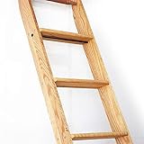 Quite Guide Library Ladder Kit Wooden Ladder 8 Foot 9 Foot 10 Foot Red Oak Unassembled (8 Foot)