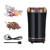 Multifunctional Electric Pill Crusher Grinder- Grind The Medicine and Vitamin or Coffee Beans Tablets of Different Sizes into Fine Powder-Grinder for Feeding Tubes, Children or Pets (Black)