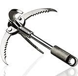 Heavy Duty Survival Grappling Hook – Multifunctional QUADPALM Grapple Hook - 4 Stainless Steel Folding Claws - Survival Gear - Outdoor Camping Hiking Tree Rock Mountain Climbing Equipment