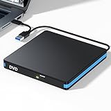 APPINESSEY External CD/DVD Drive for Laptop, Type-C & USB 3.0 & Portable, DVD Player for Laptop, Mute CD Burner, RW Drive Optical Readers, Compatible with Desktop PC Mac Linux Mac Windows