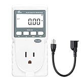 Poniie PN2000 Plug-in Kilowatt Electricity Usage Monitor Electrical Power Consumption Watt Meter Tester w/Extension Cord