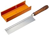 Olson Saw 35-241 Fine Kerf Saw 35-550 42 tpi with Aluminum Thin Slot Miter Box, Slot Size .014-Inch, Slot Angles 45, 60, 90, Cutting Depth 7/8-Inch, Pack of 1