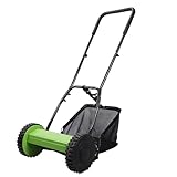 ForesTurf 12-Inch Push Reel Lawn Mower: Eco-Friendly, Precision Steel Blades, Adjustable Heights & Efficient Grass Catcher