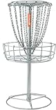 DGA Mach 2 Disc Golf Basket - Portable, Permanent, Hot Dipped Galvanized Steel, All-Weather, Heavy-Duty, Outdoor Disc Golf Target with Two Rows of Chain