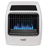 Dyna-Glo BFSS20NGT-2N 20,000 BTU Natural Gas Blue Flame Thermostatic Vent Free Wall Heater, White
