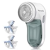 Yomeie Fabric Shaver, Electric Lint Remover for Clothes, Lint Shaver for Clothing, Sweater Shaver with 2 Replaceable Stainless Steel Blades, Effectively Remove Couch Pills, Lint, Fuzz Battery Operated