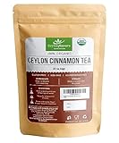 Organic Ceylon cinnamon tea bags | premium grade real or true cinnamon from Ceylon Sri Lanka | 30 tea bags