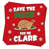 Funny Christmas Cocktail Napkins, National Lampoon's Christmas Vacation Decorations, 50 Pack Beverage Paper Napkins, Griswold Family Christmas Vacation Merchandise, Christmas Party Decor Supplies