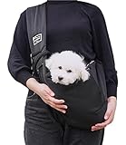 Yeerovan Pet Dog and Cat Sling Carrier Puppy Hands-Free Soft Travel Tote for Small Dogs