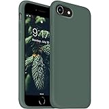 OUXUL iPhone SE 2020 Case,iPhone 7/8 Phone case,iPhone 7 case Liquid Silicone Gel Rubber Phone Case,iPhone SE 2020/8/7 4.7' Full Body Slim Soft Microfiber Lining Protective Case　(Forest Green)