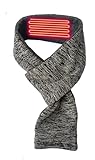 Volt Resistance Rechargeable Heated Scarf - Heating Pad for Neck - Battery Operated Heater - Cordless Neck Warmer for Women - Electric Heated Scarves for Winter, Cold Weather, Outdoor & More (Grey)