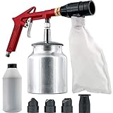 TCP Global Brand Air Sand Blasting Gun with Sand Recovery System (Includes Abrasive)