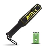 Metal Detector Wand, ZKTeco Handheld Security Super Scanner, High Accuracy Metal Detectors for Adults Kids - Adjustable Sound Vibration Alerts Safety Bars with Rechargeable Battery/Power Adapt