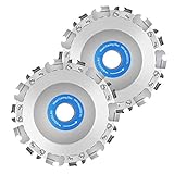ALATIN Grinder Wood Carving Disc,4'' or 4'-1/2' Angle Grinder,Chainsaw Grinding Wheel China Blade Circular Plate 5/8' Arbor,Shaping and Cutting Disk with 22 Teeth (100mm) 2PCS