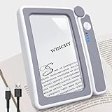 Magnifying Glass with Light Reading Gifts - Rechargeable Led Page Magnifier 5X Christmas Stocking Stuffers Gifts for Seniors Mom Dad Grandma Grandpa Elderly Book Lovers Handheld Vision Aids Grey