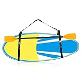 Pecihiko Paddleboard Carry Strap, Portable Adjustable SUP Kayaking Carrier Padded Over The Shoulder Sling for Surfboards, Longboards, and Kayaks
