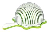 Urban Trend Smart Cut Salad - Rinse, Cut & Serve - Combines Elegant Salad Bowl, Strainer, Colander, Chopping Guide, and Cutting Board - Fresh Vegetable and Fruit Salad Maker in Less Than 60 Seconds