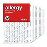 AIRx Filters 16x25x1 Air Filter MERV 11 Pleated HVAC AC Furnace Air Filter, Allergy 12-Pack, Made in the USA