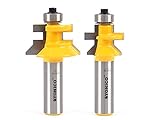 YONICO Router Bits Set Tongue and Groove Flooring 2 Bit Flooring 1/2-Inch Shank 15229