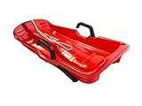 Avalanche Brands | Downhill Kids Snow Sled with Brakes | Red | Safe for All Ages