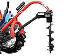 Tool Tuff Pole-Star 400 3-Point Tractor Post Hole Digger with 9' Auger for Compact/Sub-Compact/Cat 0 Tractors