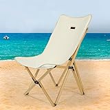 Balee Wood Camping Chair, Wood Beach Chair & Folding Butterfly Chair, Made of Hardwood and Canvas Cover Wood Sling Chair with Storage Bag and Carry Bag for Adults