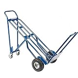 Global Industrial Steel 3-in-1 Convertible Hand Truck with Pneumatic Wheels