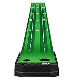 PGM Putting Green Indoor - Putting Matt for Indoors Golf Putting Mat with Electric Ball Return - Golf Mats Practice Indoor Golf Game for Home and Office - Golf Gifts Golf Accessories for Men