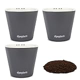 Window Garden – Aquaphoric Self Watering Mini Planter Pots (3 Pack) – Grow On Indoor Sill. Perfect for Potting Small Plants, Herbs, African Violets, Succulents, or Start Seedlings.