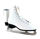 American Athletic Shoe Women's Tricot Lined Ice Skates, White, 8 (52208)