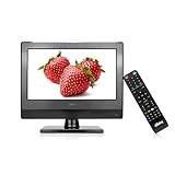 Small Flat Screen TV - Perfect For Kitchen, 13.3 inch LED, Watch HDTV Anywhere for RV, Office & More– Free HD Local Channels TV - USB, HDMI, RCA, RF & More