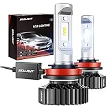 SEALIGHT H11/H8/H9 LED Bulbs, Super Brighter H11 LED Halogen Replacement Bulbs, 6000K Xenon White H11 LED Light, Plug-and-Play, Pack of 2