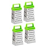 Mini Grater 4 Pcs - Small Grater for Cheese, Garlic, and Nutmeg - Stainless Steel Mini Graters for Kitchen - Small Grater with Magnet