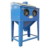 Cimcame Sandblasting&Sandblaster Cabinet 90 Gallon with Dust Collection Reclaimer System Floor Abrasive Blast Cabinet for Rust Grime Paint Removing