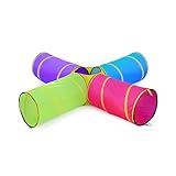 Hide N Side Kids Play Tunnels, Indoor Outdoor Crawl Through Tunnel for Kids Dog Toddler Babies Children, Pop up Tunnel Gift Toy (Multi, 4 Way)