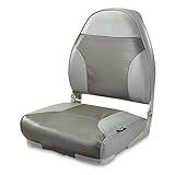 Guide Gear High-Back Folding Boat Seat, Fold-Down Comfortable Padded Cushion Seating for Boats, Gray/Charcoal