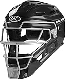 Rawlings | RENEGADE 2.0 Catcher's Helmet | Baseball | Junior (6 1/2' - 7') | Black/Silver