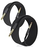 Elebase 1/4 Inch TRS Instrument Cable 15ft 2-Pack,Straight 6.35mm Male Jack Stereo Audio Interconnect Cord,6.35 mm Balanced Line for Electric Guitar,Bass,Keyboard,Mixer,Amplifier,Amp,Speaker,Equalizer