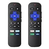 New Universal TV Remote Controls Exclusively for Roku TV,Compatible with TCL, Hisense, Onn, Sharp, Element, Westinghouse, and Philip Roku Serie Smart TVs (Not for Roku Stick or Box)(Pack of 2)